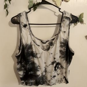 Shein Monochromatic Tie Dye Crop Top